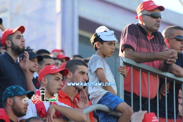 فيديو : الحسم النهائي ينتقل الى ارض الناصرة يوم الثلاثاء بعد التعادل 1-1 واكثر من 4500 مشجع ساند الفريق القسماوي 